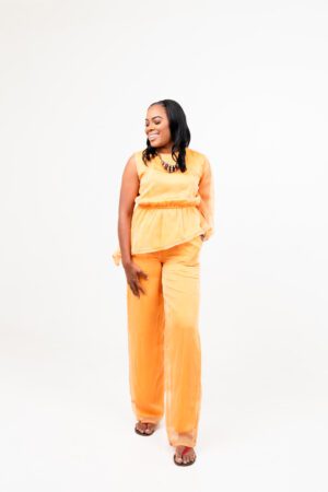 Mustard Yellow "Staycation" Pants Set