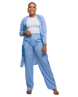 Baby Blue "Holiday Remix" Pants Set